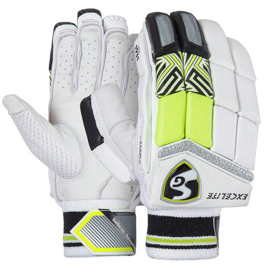 SG Excelite Batting Gloves High Quality Leather Palm - Cricket Bat - Batting Gloves